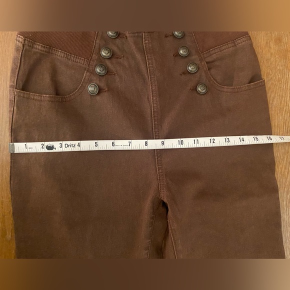 DG2 by Diane Gilman Brown Denim Bootcut Sailor Style Jeggings, Size ST - Picture 12 of 13